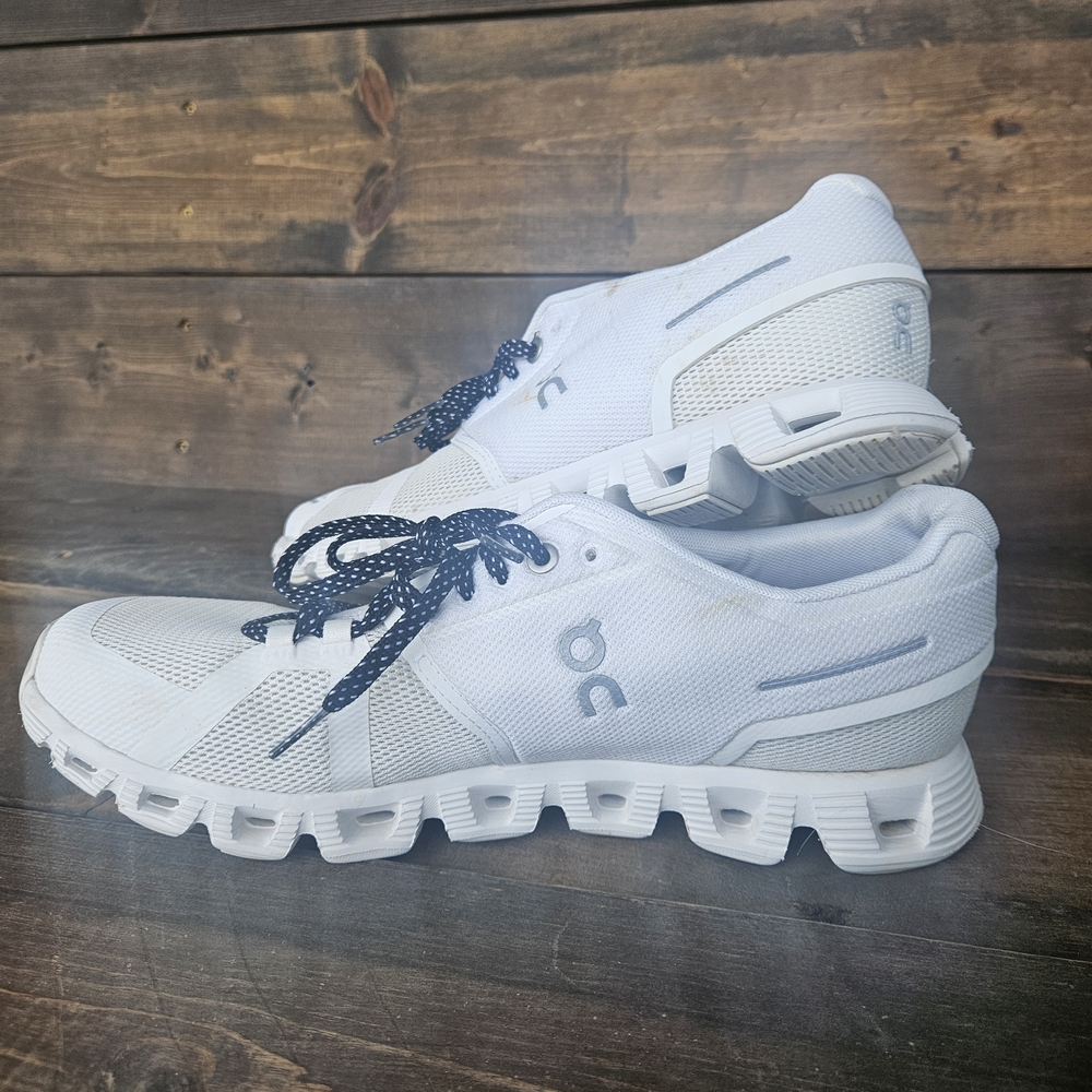 White Athletic Sneakers with Mesh Upper